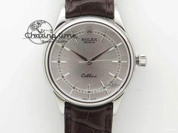 MiroTime 0418 SportInspired DayDate 40 SS JDF 904L Steel Gray Textured Stick Dial on President Bracelet VR3255 V3 (Gain Weight) 1437